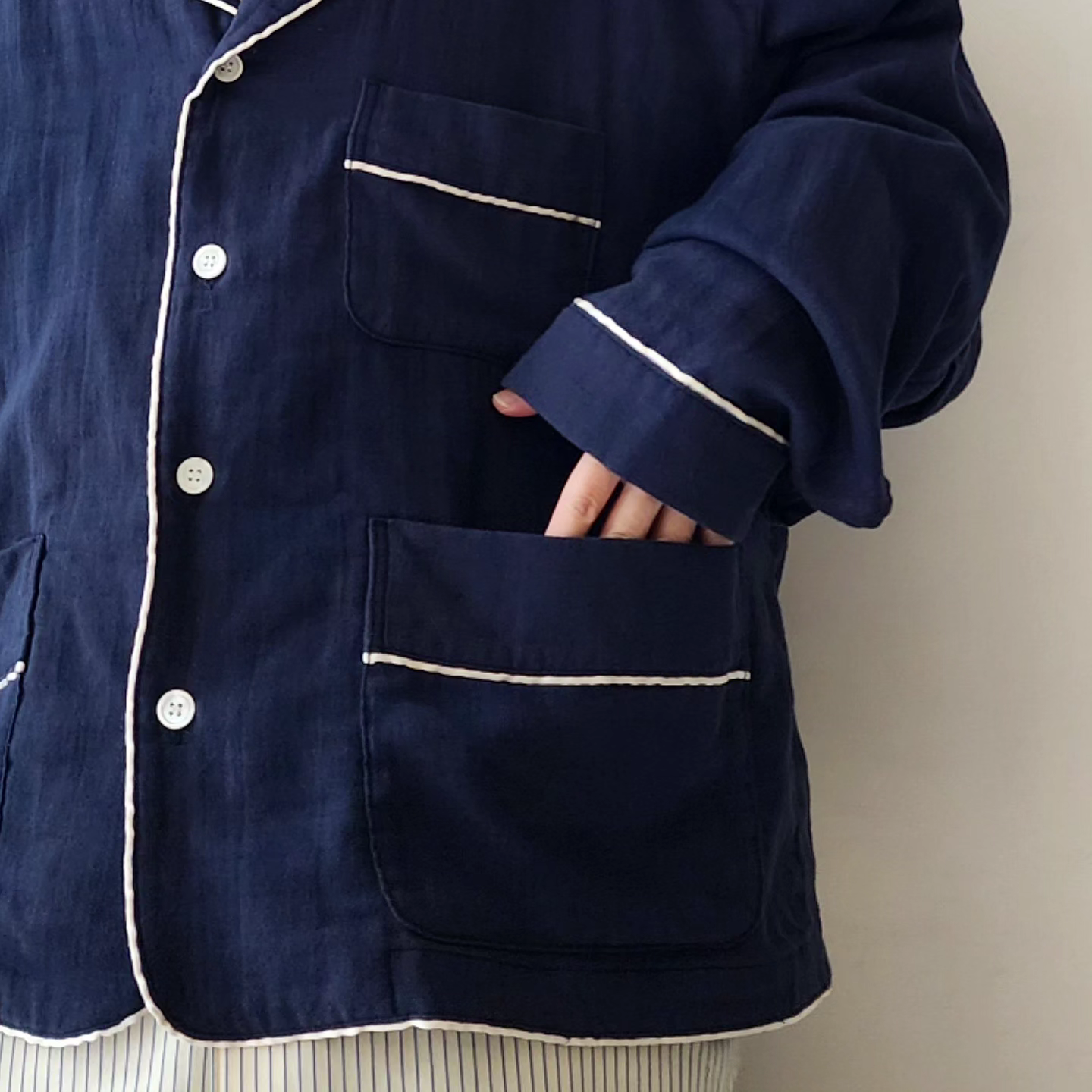 ANCELLM / Doublegauze Pajama Shirt
