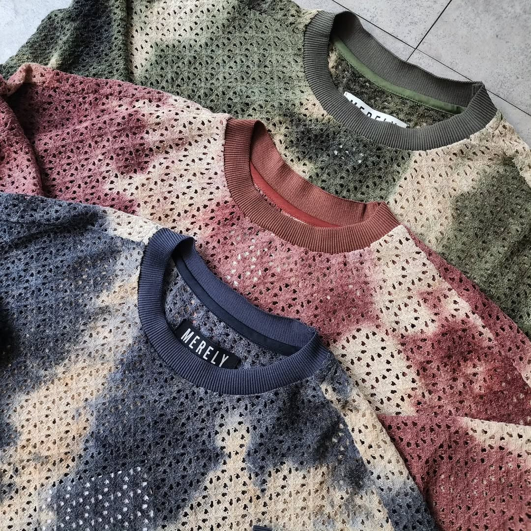 MERELY MADE / Indian Brick Merely Vintage Dyed Knitting T-Shirt