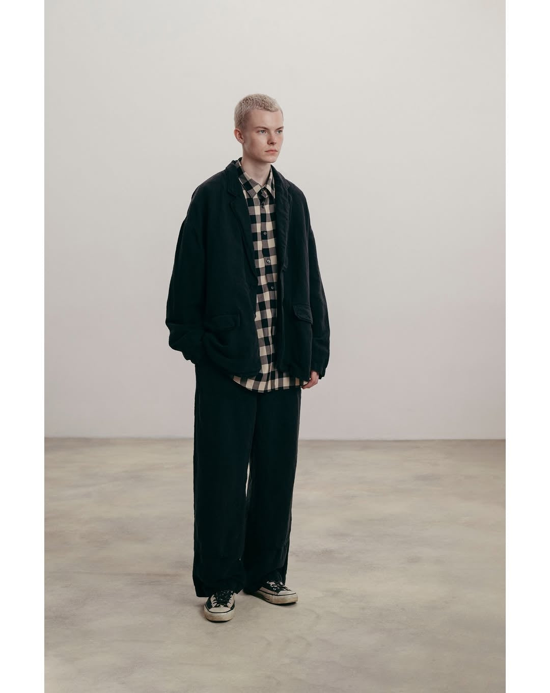 WELLDER / Check Wide Silhouette Shirts