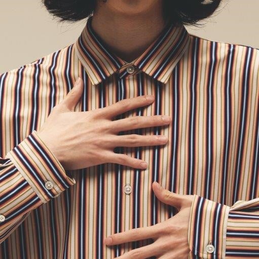 KANEMASA PHIL / 46G Atmosphere Stripe L/S Shirt