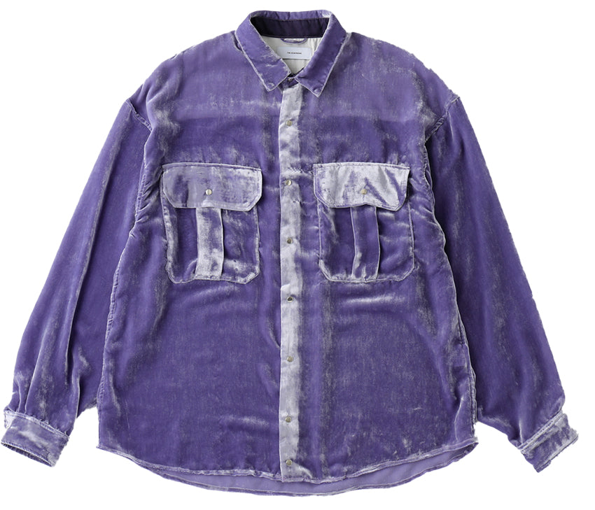 THE JEAN PIERRE / Chambray Velvet Dove Shirt