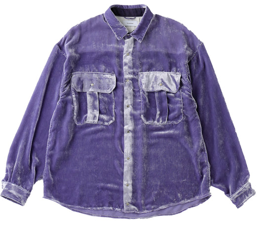THE JEAN PIERRE / Chambray Velvet Dove Shirt