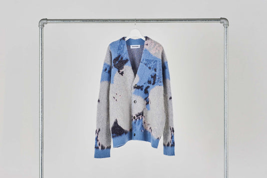 Art Mohair Shaggy Knit Cardigan