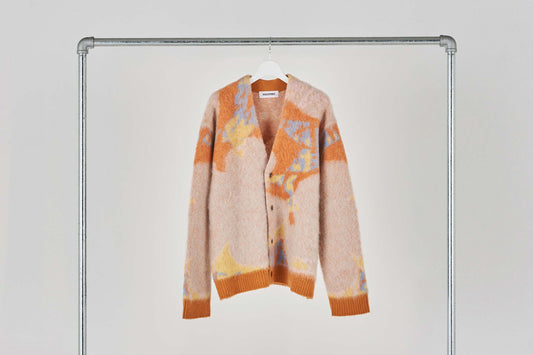 Art Mohair Shaggy Knit Cardigan