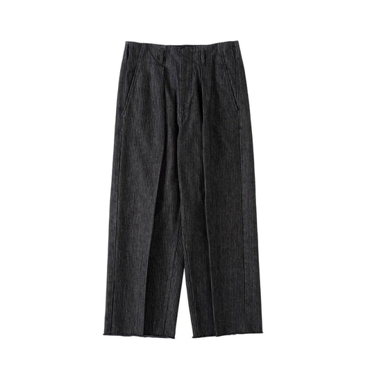 SABY / Stripe Denim Tuck Baggy -One Wash-