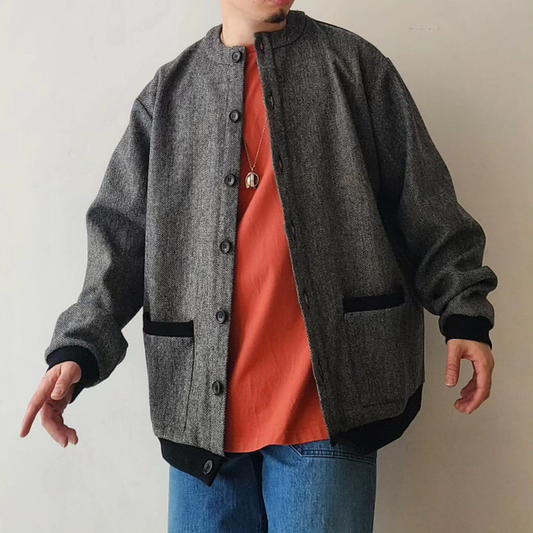 INTERIM / Hyper Big Lovat Kirt Tweed Hbt Triol Crew Jacket