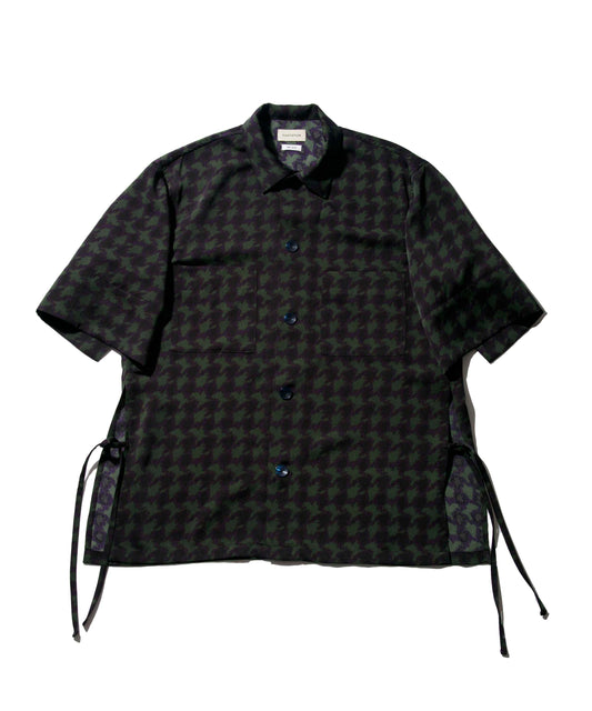 FACTOTUM / Satin Printed Short Sleeve Shirt
