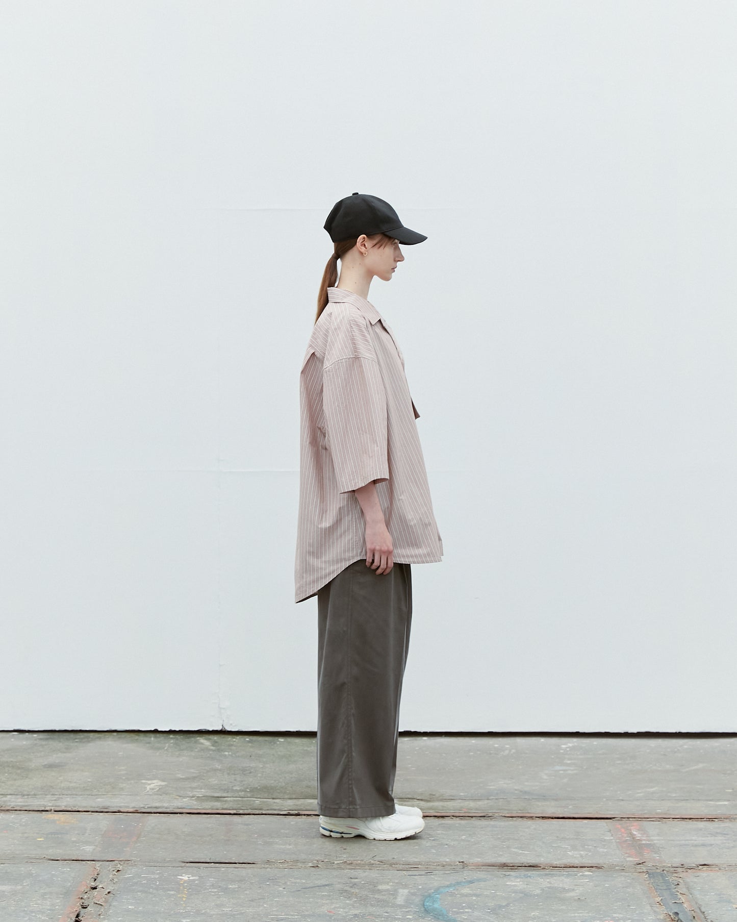 Oversized Stripe Cotton Collar Shirt (RyoTakashima x Tree And Branch)