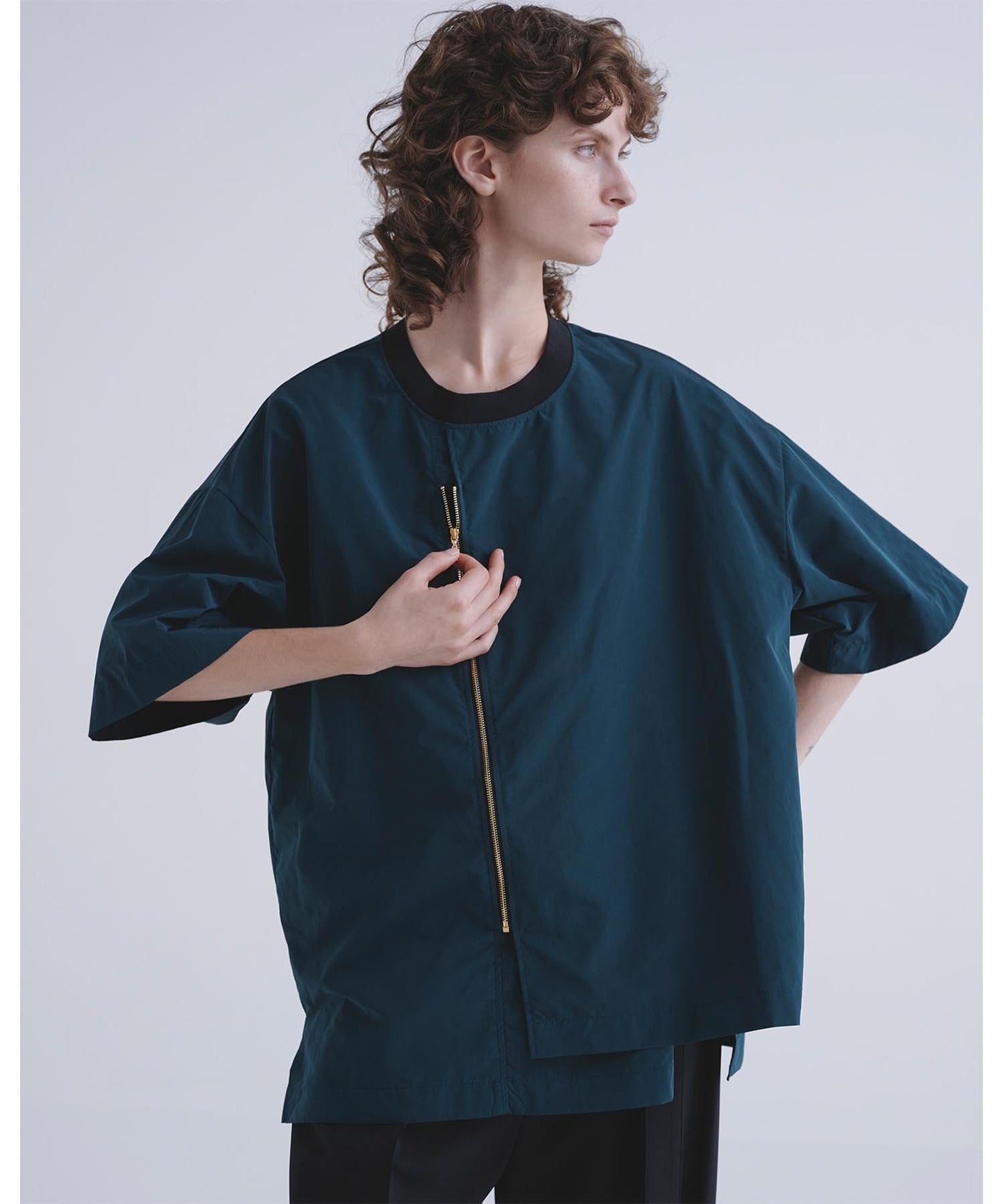 CULLNI / Front ZIP Taffeta Tee