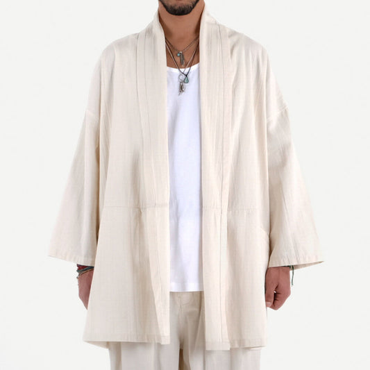 Oatmeal Hippie Noragi Cape