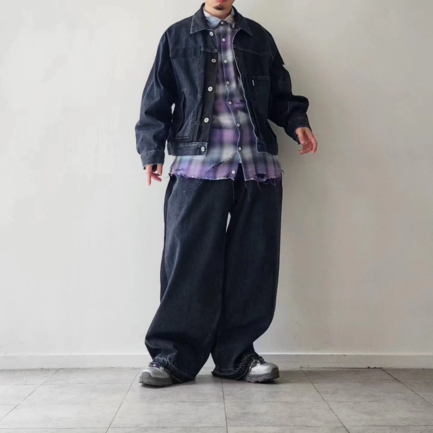 THE JEAN PIERRE / Grunge Destroy Plaid Shirt