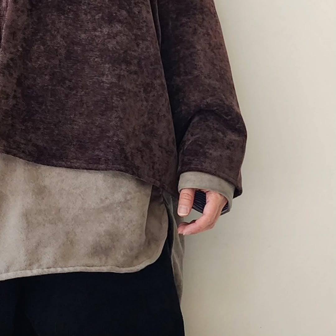MERELY MADE / Merely Premium Serge Velvet Twill Cropped Shirts