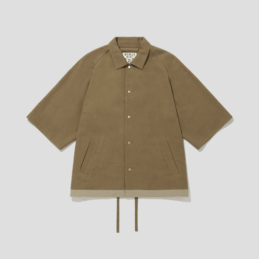 MERELY MADE / Cappuccino Merely Dobby Cotton Raglan Cape Shirts