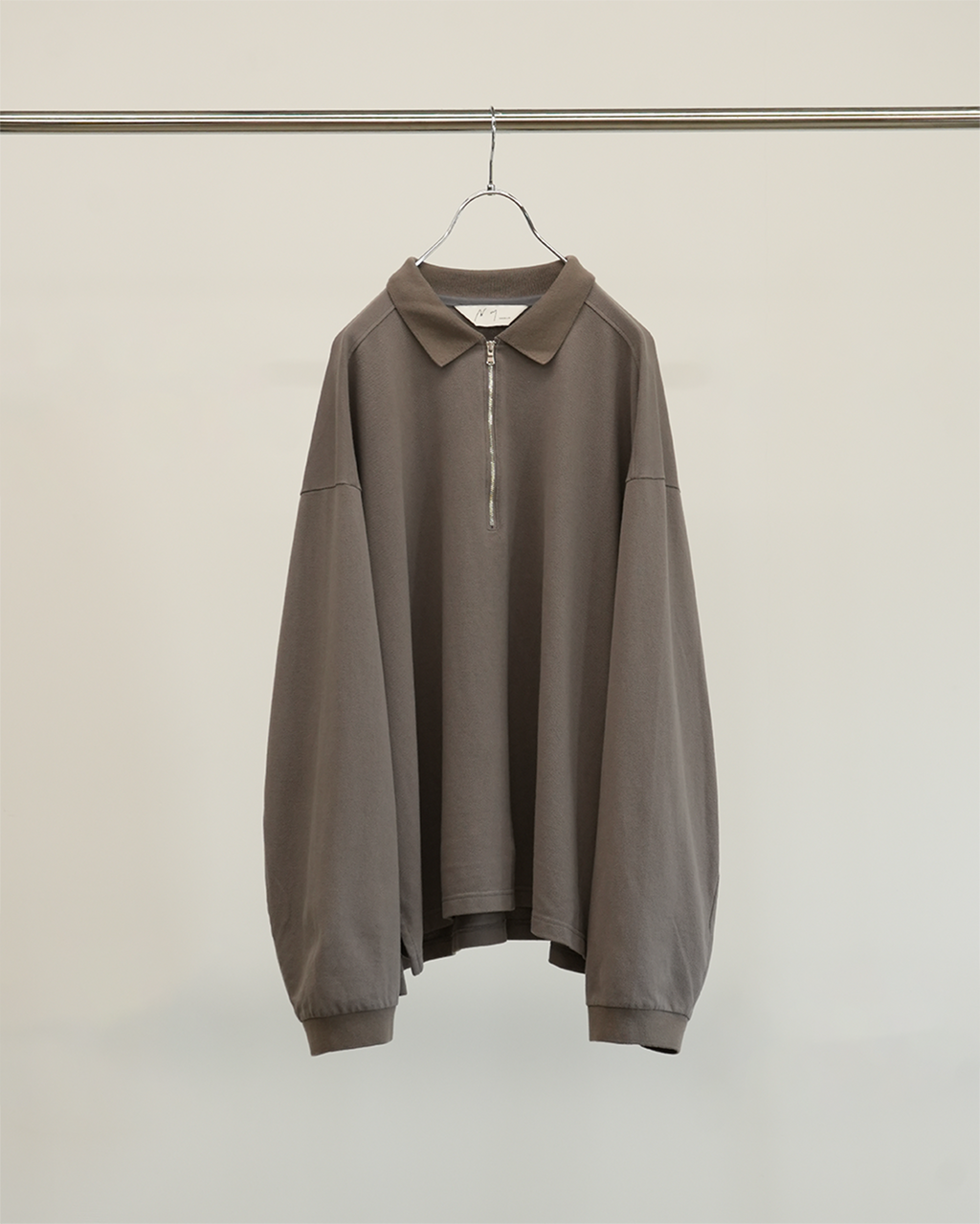 ANCELLM / Half Zip Polo LS Shirt