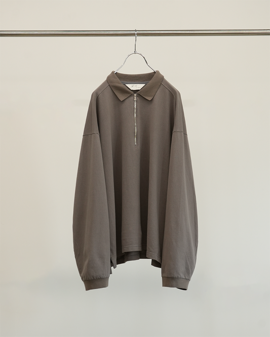 ANCELLM / Half Zip Polo LS Shirt