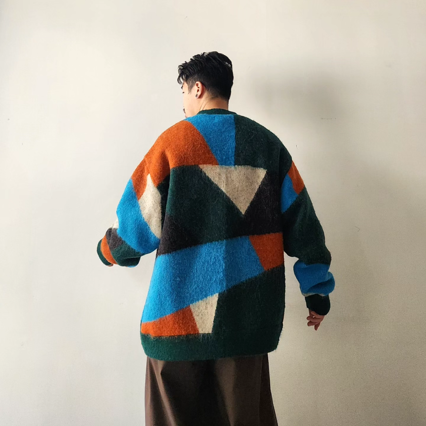 TAUPE / Panel Art Cardigan