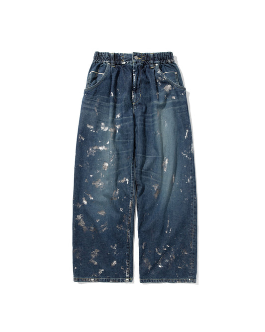 CLESSTE / Silver Print Vintage Wash Selvedge Denim Wide Pants