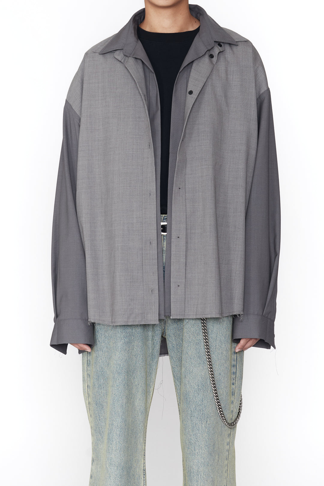 CODA / Dusty Grey 2 In 1 Double Layered Reversible Hybrid Shirt