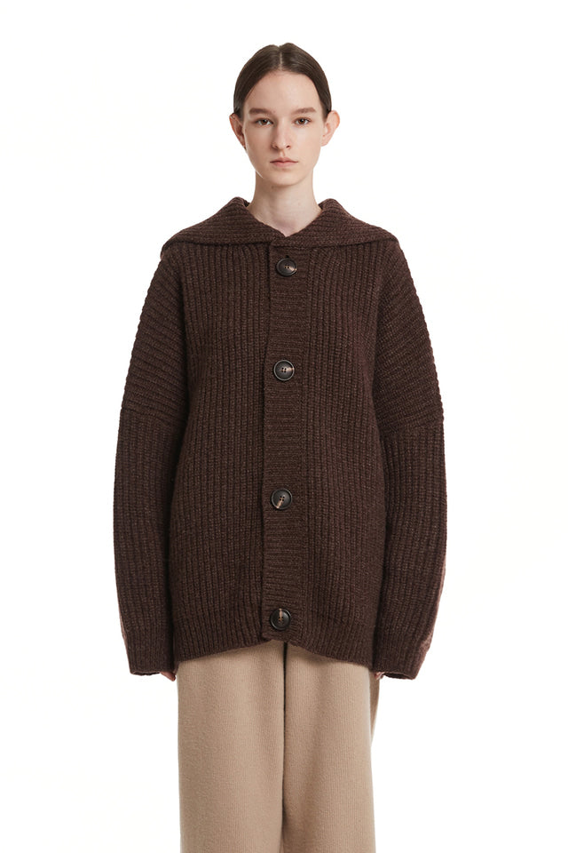 Hoodie Knit Cardigan