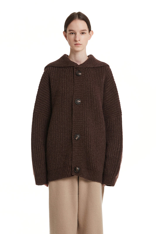 Hoodie Knit Cardigan