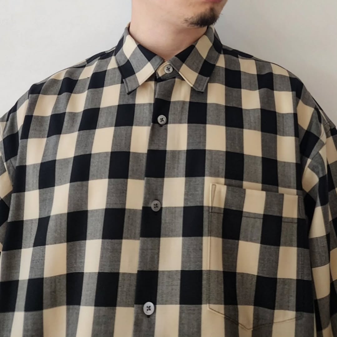 WELLDER / Check Wide Silhouette Shirts