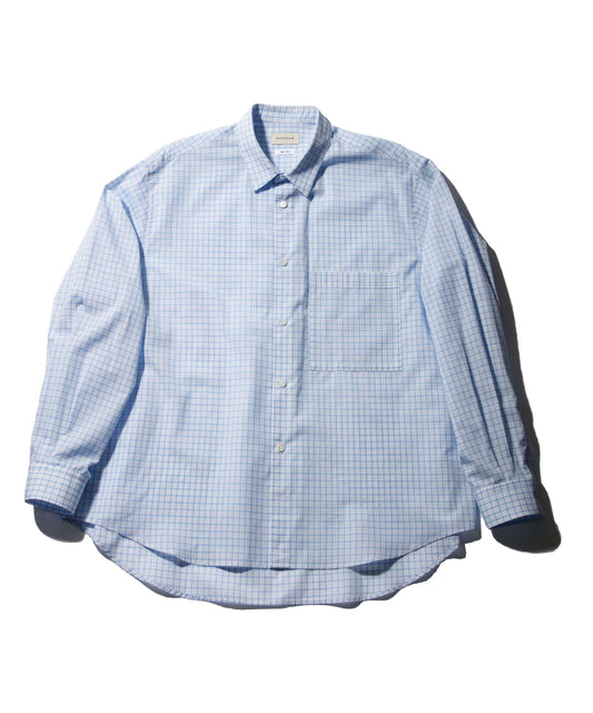 FACTOTUM / Voil Cotton Round Hem Shirt