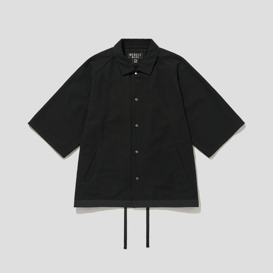MERELY MADE / Black Merely Dobby Cotton Raglan Cape Shirts