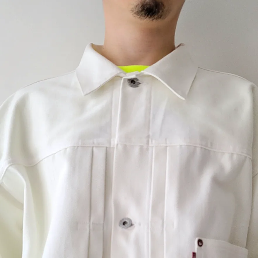 Hyper Big WWII "1st" White Shuttle Denim Jacket