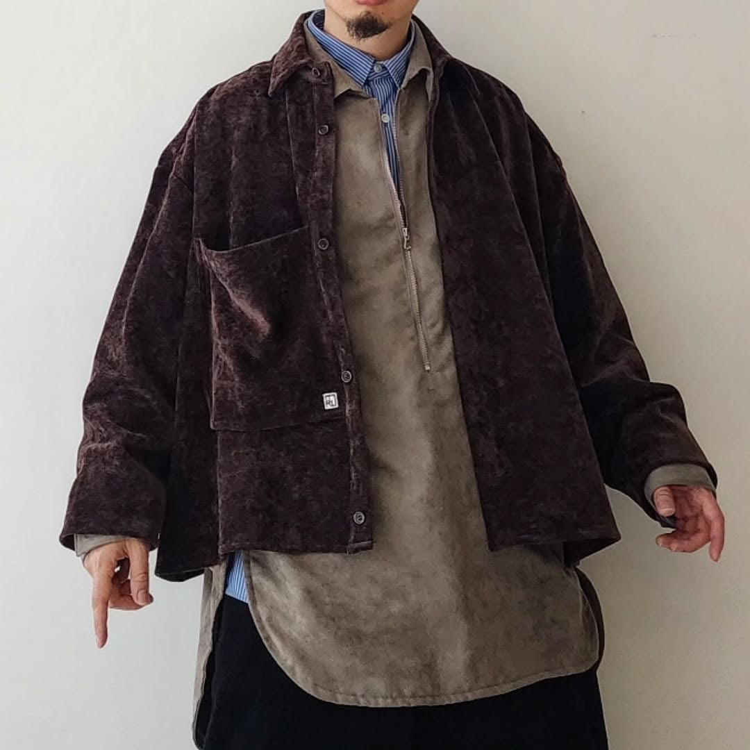 MERELY MADE / Merely Premium Serge Velvet Twill Cropped Shirts