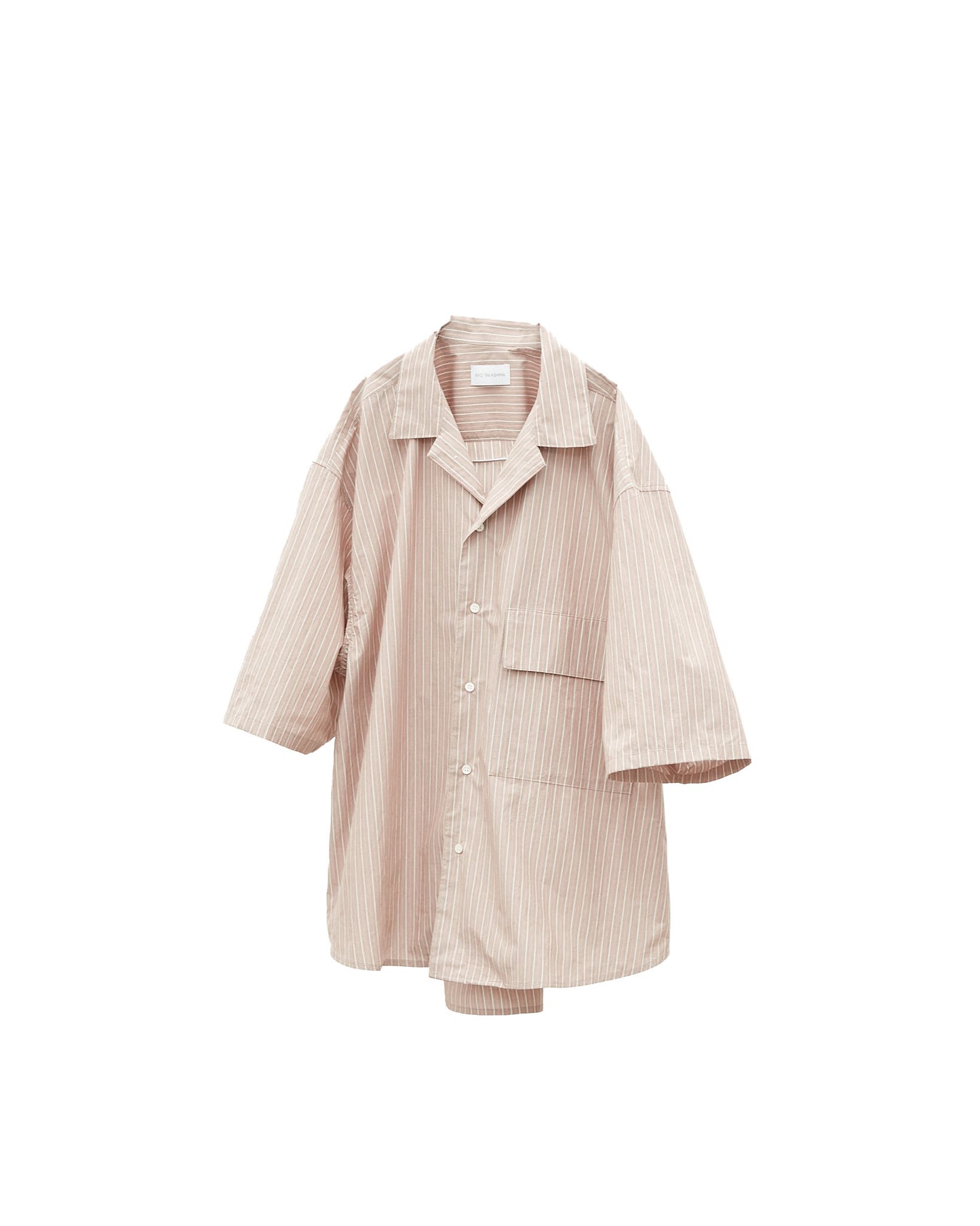Oversized Stripe Cotton Collar Shirt (RyoTakashima x Tree And Branch)