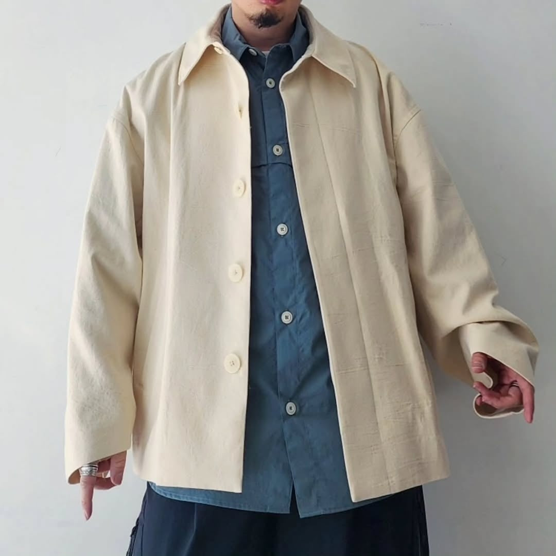 BLANC YM / Oxford Oversize Blouson