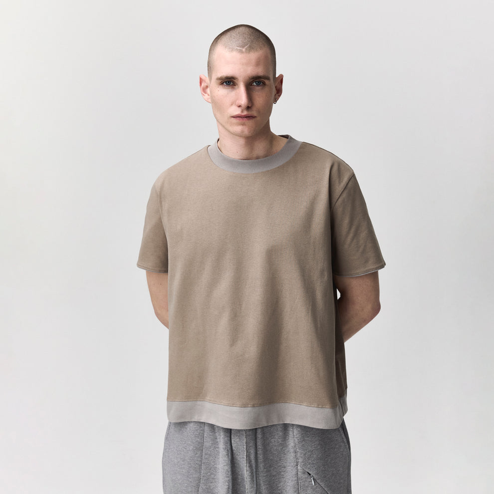 GANDER / Reversible Tee Grey/Beige