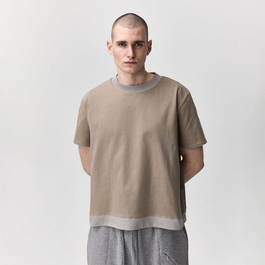 GANDER / Reversible Tee Grey/Beige