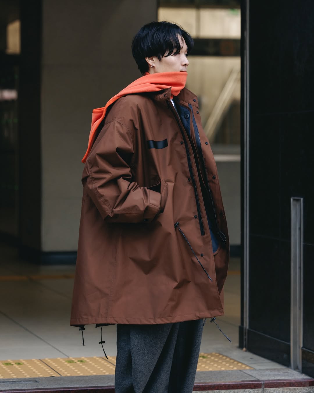 CLESSTE / +Phenix Windstopper ® By Gore-tex Labs City Fishtail Parka With Liner Jacket (Chocolate Brown)