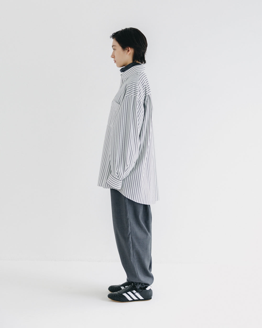 CLESSTE / 46G Knit Everyday L/S Shirt (White Stripe)