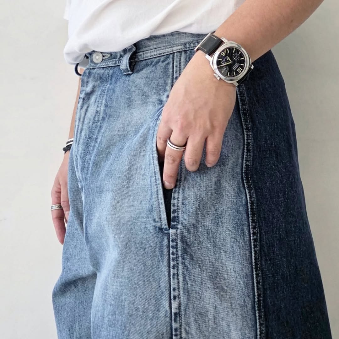 NOMAT / 2 Tone Denim Curved Pt