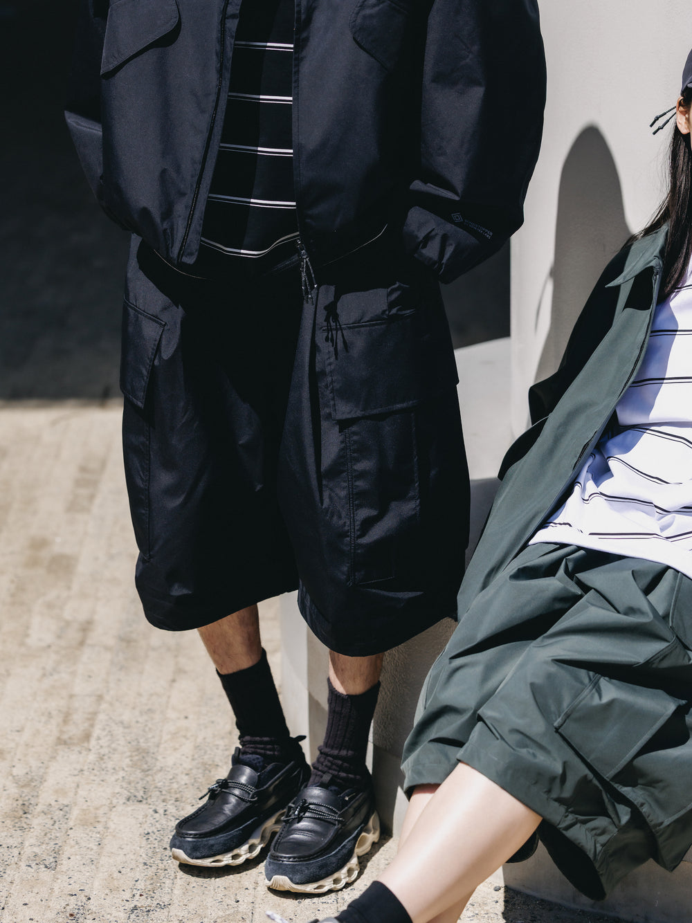 CLESSTE / +Phenix Windstopper ® By Gore-tex Labs City Mega Pocket Balloon Cargo Half Pants (Black)