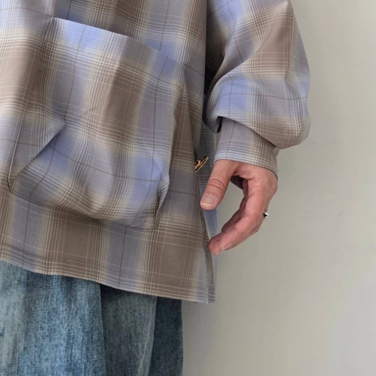 SHINYAKOZUKA / Roomy Shirt (Issue#9)(Blue And Brown Palette)