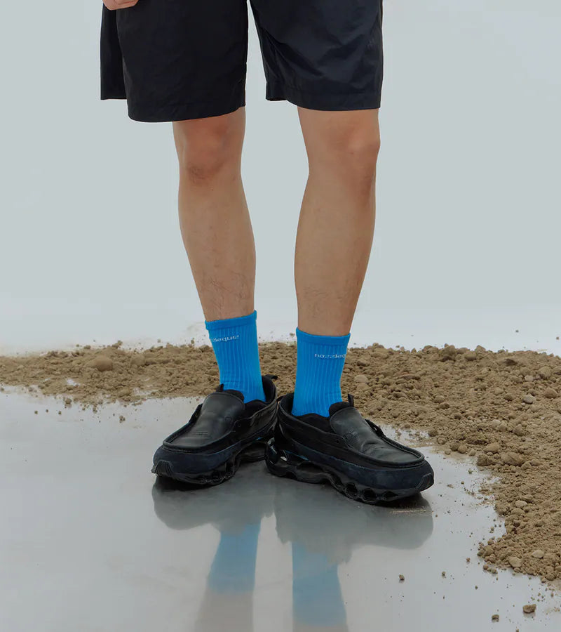 NOZZLEQUIZ / Glint Blue - Essential Casual socks