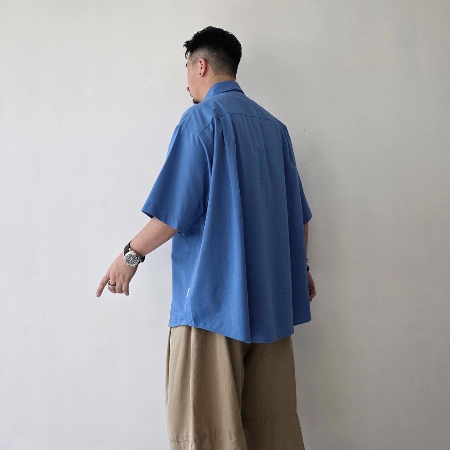 CLESSTE / Thick/Thin 46G Knit Everyday S/S Shirt (Sax Blue)
