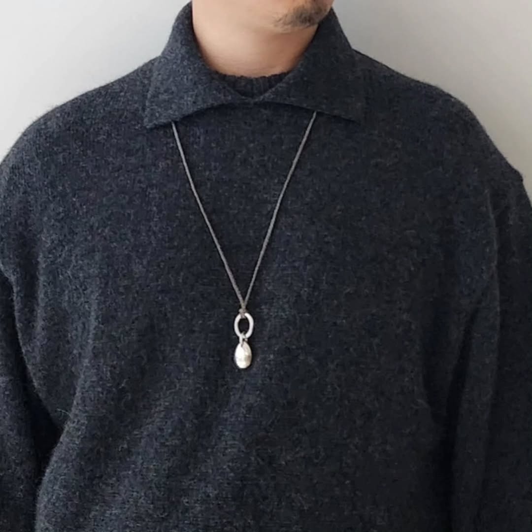 BLANC YM / Alpaca Polo Collar Knit Shirt