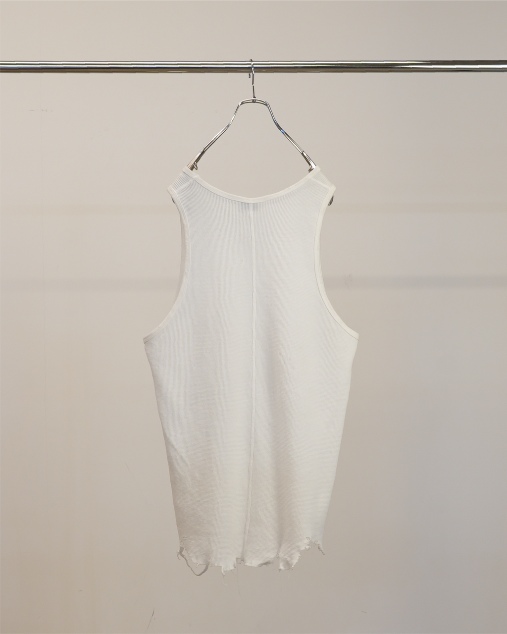 ANCELLM / Damage Waffle Tank (White)