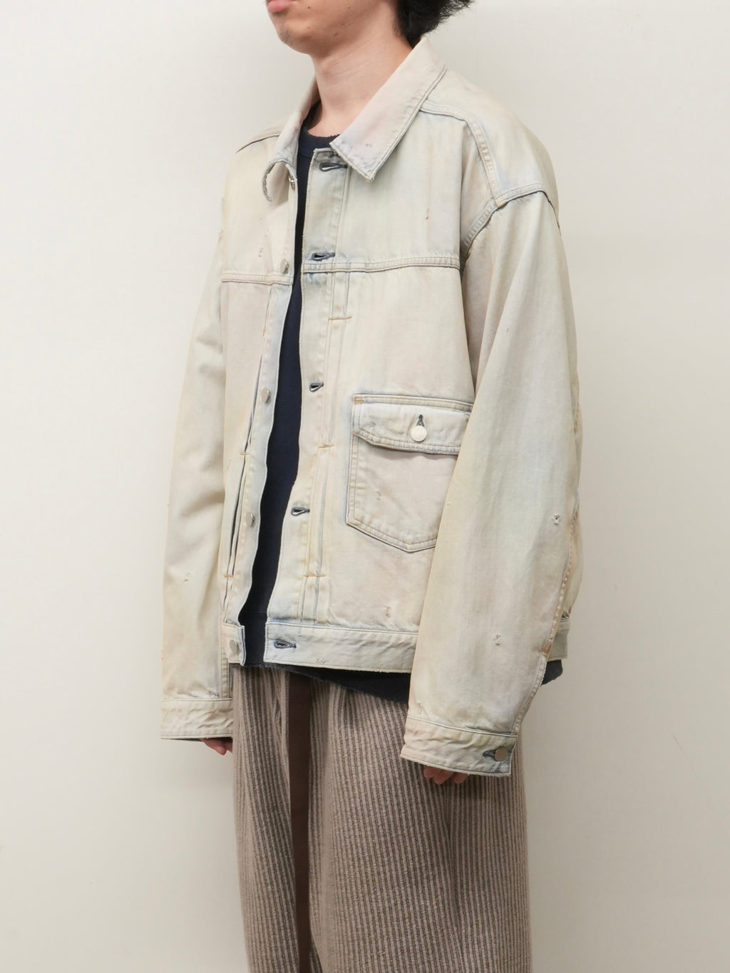 ANCELLM / Layering Color Denim Jacket (Indigo)