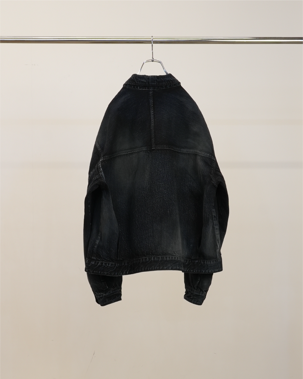 ANCELLM / Denim Zipup Jacket (Black)