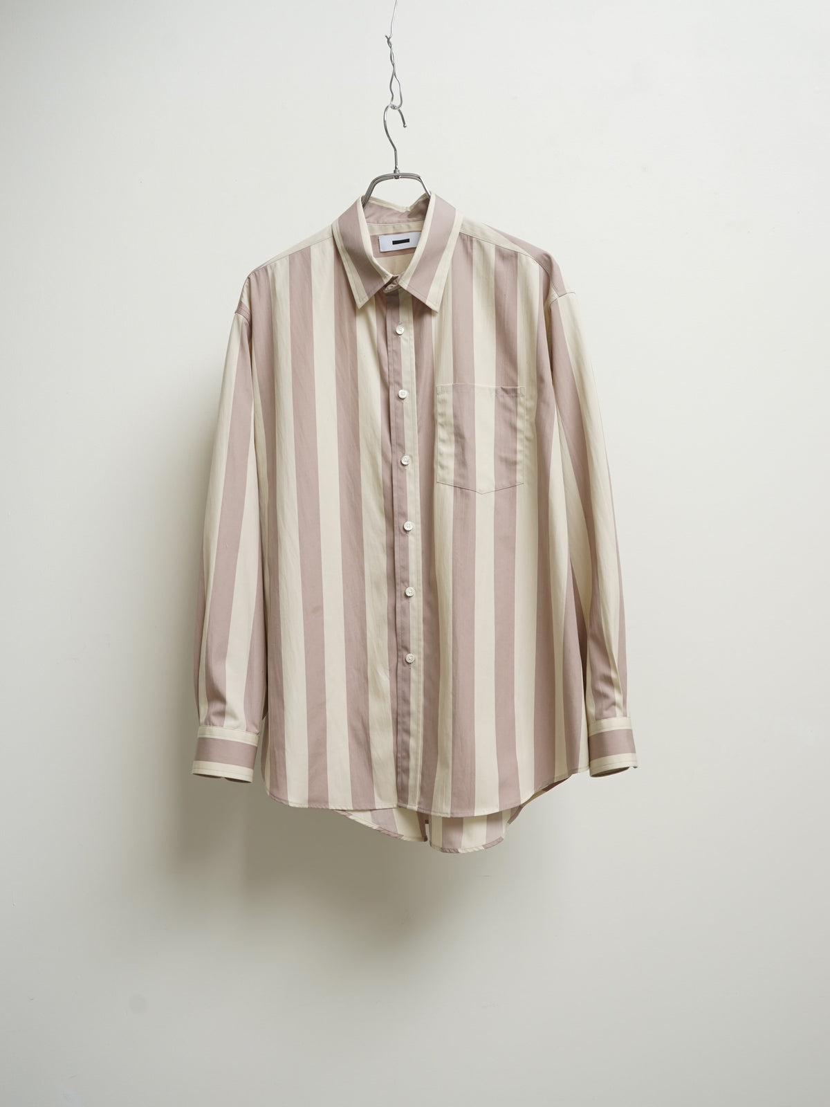 REVERBERATE / Regular Collar Shirt - ST (Beige x Lavender)