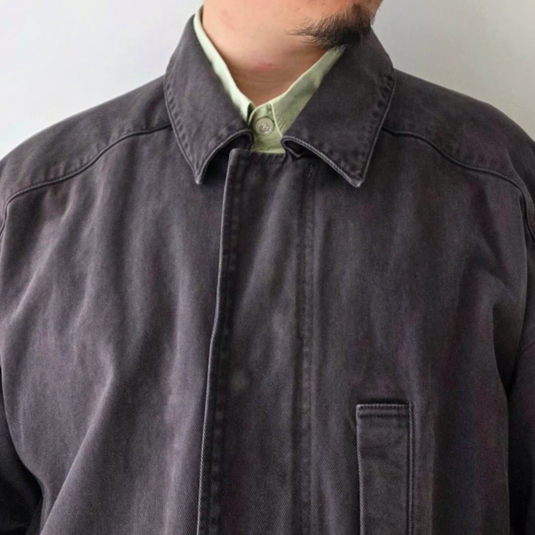 ANCELLM / Highcount Drill Aging Jacket (Black) – Tree and Branch