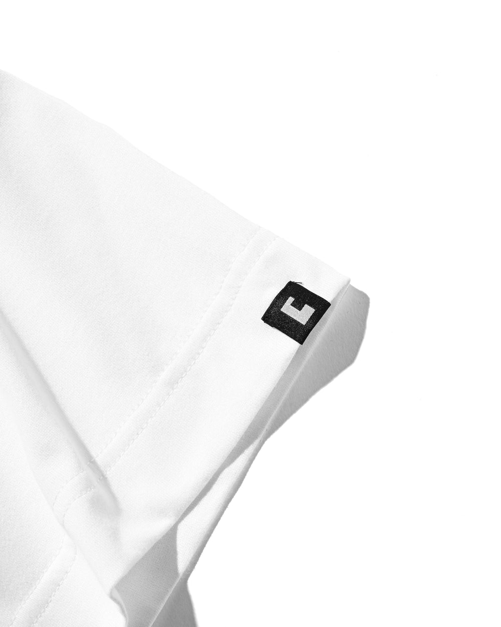 CLESSTE / College Logo Print Massive T-Shirt With Drawstrings (White)