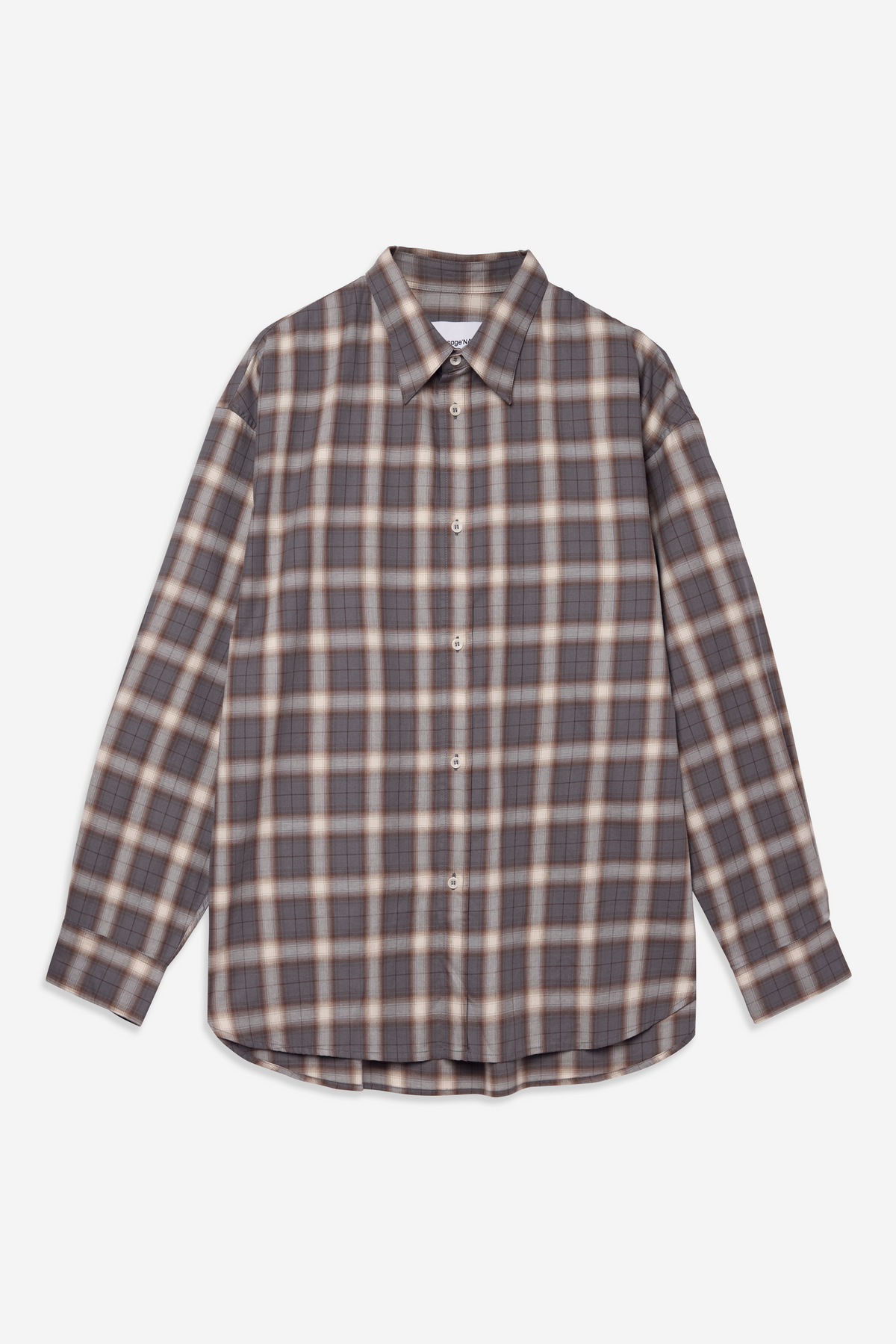 SAGE NATION / Chisholm Shirt - Ivory Espresso Check