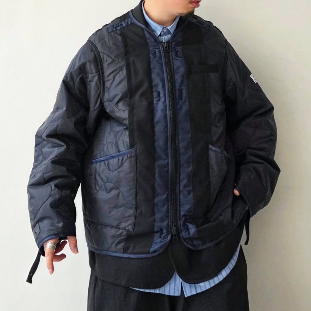 ELEPHANT TRIBAL FABRICS / Hybrid Quilting Liner (Black)