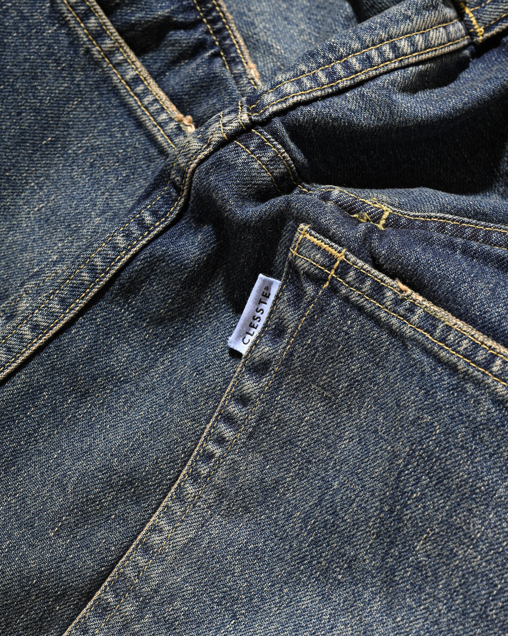 CLESSTE / Vintage Dyed Selvedge Denim Barrel Leg Pants (Vintage Indigo)
